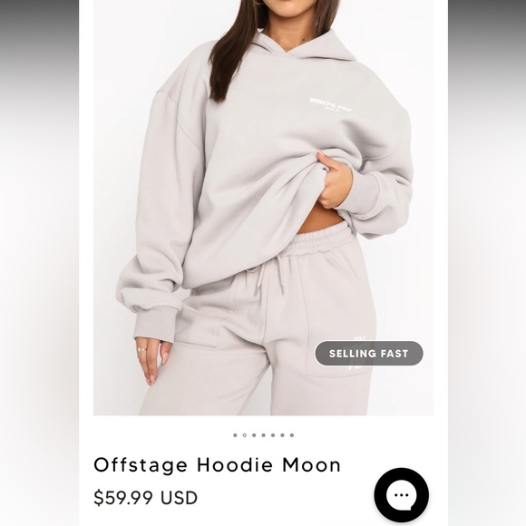 White Fox Boutique Tops - White Fox Offstage moon hoodie sz S/M